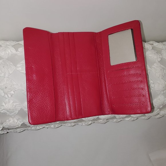 VINTAGE RED LEATHER WALLET - Picture 2 of 3